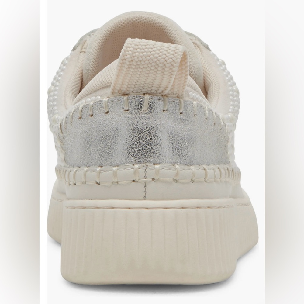 NIB Dolce Vita Nicona Pearl White Sneakers Size 7.5 - Picture 8 of 8